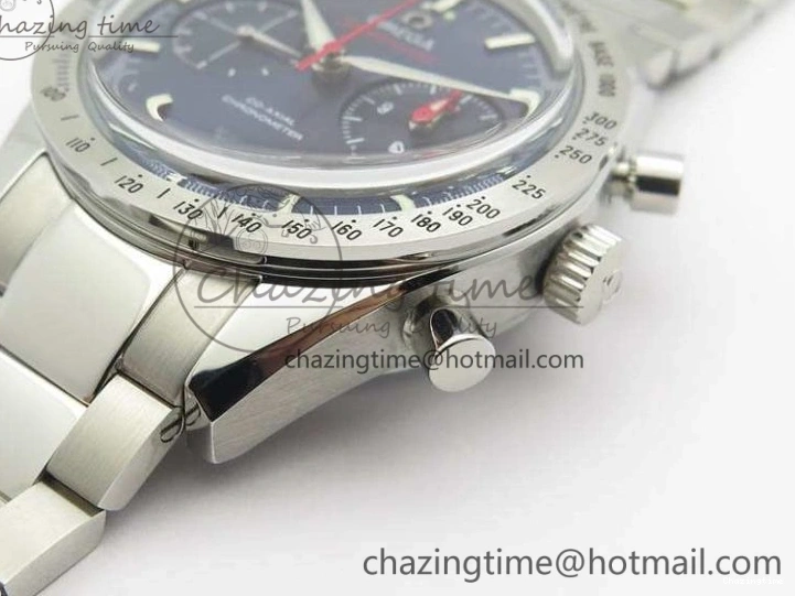 0210 Speedmaster ’57 Co-Axial OMF 1:1 Best Edition Blue Dial White Markers On SS Bracelet A Sustainable 8145